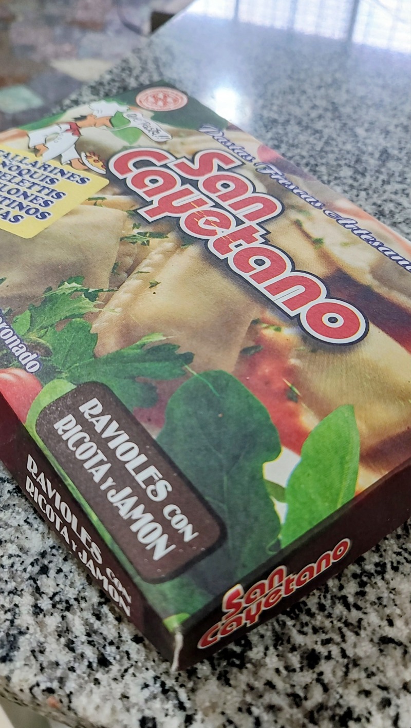 Ravioles ricota y jamon